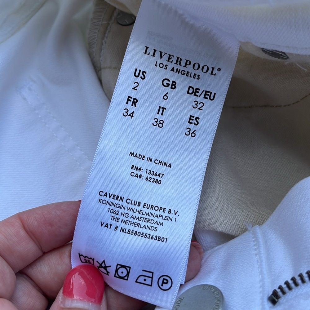 Liverpool White the ankle Skinny Jeans Size 2/26 - Picture 4 of 7